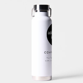 ホワイトビモダンジネスカスタム会社のロゴ ウォーターボトル