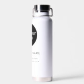 ホワイトビモダンジネスカスタム会社のロゴ ウォーターボトル (背面)