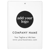 ホワイトビモダンジネスカスタム会社のロゴ クリップボード (裏面)