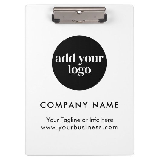 ホワイトビモダンジネスカスタム会社のロゴ クリップボード (正面)