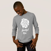 ホワイトビューティフルバラフード付きスウェットシャツ（子） (正面フル)