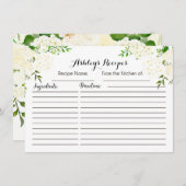 ホワイトビューティフルフローラレシピカード (正面/裏面)