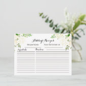 ホワイトビューティフルフローラレシピカード (スタンド正面)