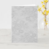 ホワイトビーズレースフェミニン結婚ズカード カード (黄色い花)