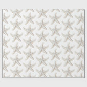 ホワイトビーチのホワイトスターフィッシュ ラッピングペーパー (フラット)