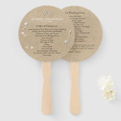 ホワイトビーチサンディトゥーズ塩キスウェディングプログラム ハンドファン (正面&裏面)