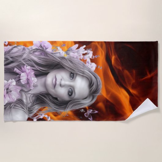 ホワイトビーチタオル ビーチタオル (正面)