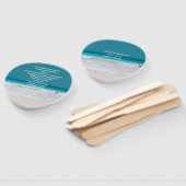 ホワイトビーチテーマ結婚式 プログラムファン ハンドファン (組立なし)