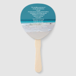 ホワイトビーチテーマ結婚式 プログラムファン ハンドファン