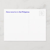 ホワイトビーチボラカイ葉書 ポストカード (裏面)