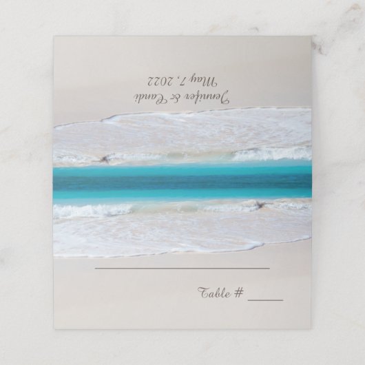 ホワイトビーチ結婚式披露宴 プレイスカード (外部開封)