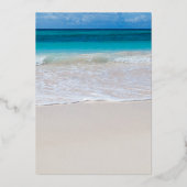 ホワイトビーチ結婚式 箔招待状 (裏面)