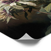 ホワイトビーバームフラワーアートプリントポスター ポスター (角)