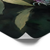 ホワイトビーバームフラワーアートプリントポスター ポスター (角)