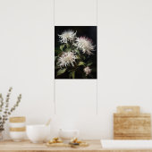 ホワイトビーバームフラワーズアートプリントポスター ポスター (キッチン)