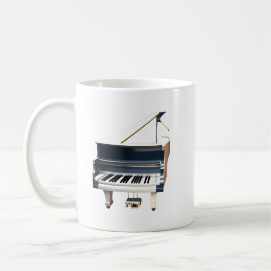 ホワイトピアノコーヒーマグ コーヒーマグカップ (左)