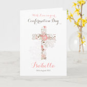 ホワイトピエレガントンク確認フローラのクロス名 カード (黄色い花)