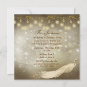 ホワイトピエレガントーコッククラシーなクリスマスパーティー 招待状 (裏面)