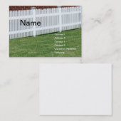 ホワイトピケットフェンス 名刺 (正面/裏面)