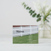 ホワイトピケットフェンス 名刺 (スタンド正面)