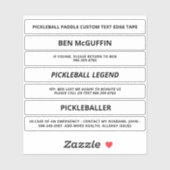 ホワイトピックボールパドルエッジテープカスタム文字氷 シール (シート)