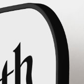 ホワイトピックボールパドル – 成長開始 ピックルボールラケット (左詳細)