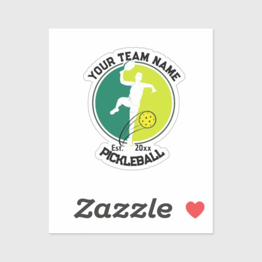 ホワイトピックルボールクラブチームプレーヤーピックラーカスタム シール (シート)