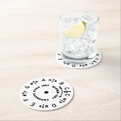 ホワイトピッチパイプ丸型紙コースター ラウンドペーパーコースター (インサイチュ)