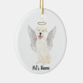 ホワイトピットブルスタッフィー追悼記念 セラミックオーナメント (右)