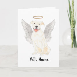 ホワイトピットブルステイフィー悔やみや弔慰メモリアル カード