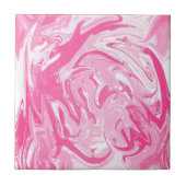 ホワイトピフェイクンク大理石セラミックタイル抽象芸術 タイル (正面)