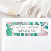 ホワイトピモダンンクティール(緑がかった色)グリーングリッター大理石 ラベル (インサイチュ)