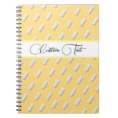 ホワイトピルパターンブライトおもしろいイエローメディカル ノートブック (正面)