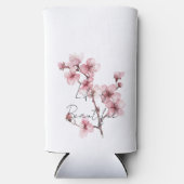 ホワイトピンクさくらんぼブロッサムフローラ スリム缶クーラー (正面)