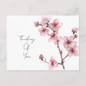 ホワイトピンクさくらんぼブロッサムフローラ ポストカード (正面)