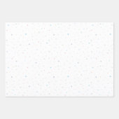 ホワイトピンクと金ゴールドピンクブルードットピンクハート ラッピングペーパーシート (正面)