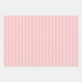 ホワイトピンクと金ゴールドピンクブルードットピンクハート ラッピングペーパーシート (正面3)