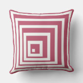 ホワイトピンクのジオメトリコーナーパターン – 装飾用クッション クッション (裏面)