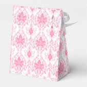 ホワイトピンクのダマスクパターン フェイバーボックス (裏面サイド)