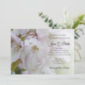 ホワイトピンクの花お祝い追悼式 招待状 (スタンド正面)
