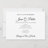 ホワイトピンクカニりんご花死記念日 招待状 (裏面)