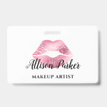 ホワイトピンクキスリップメイクアップアーティストビジネス