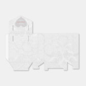 ホワイトピンクグレーレース結婚式の引き出物ありがとう フェイバーボックス (折り畳みなし)