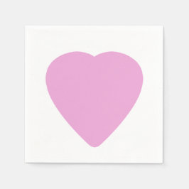 ホワイトピンクハートバレンタインデーの愛 スタンダードカクテルナプキン
