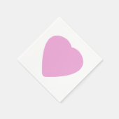 ホワイトピンクハートバレンタインデーの愛 スタンダードカクテルナプキン (角)