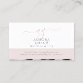 ホワイトピンクフェザーシルバー 名刺 (裏面)