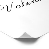 ホワイトピンクフローラキンセアニェラウェルカムサイン ポスター (角)