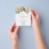 ホワイトピンクフローラバジェットバプティスフライヤー チラシ (手)