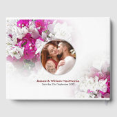 ホワイトピンクフローラ結婚ズゲストブック ゲストブック (裏面)