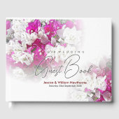 ホワイトピンクフローラ結婚ズゲストブック ゲストブック (正面)